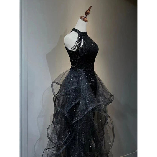 Black Evening Dress For Women - Enfance-Heureuse