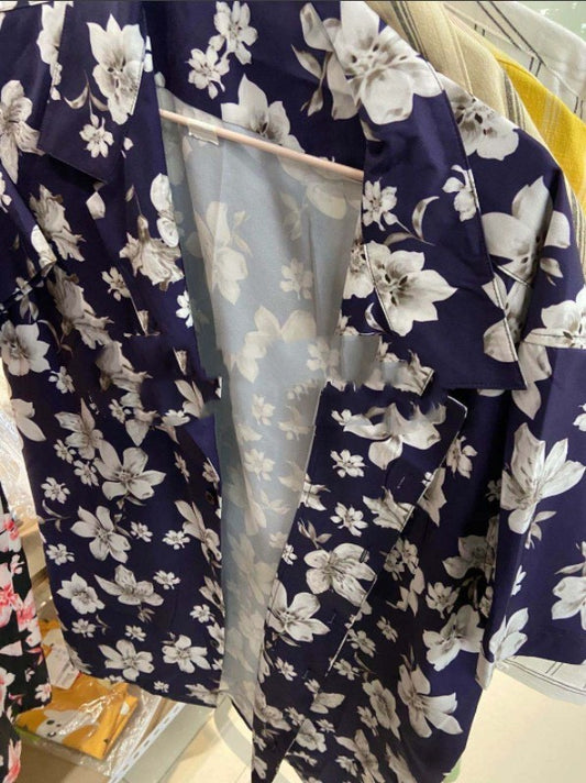 Mens Peach Blossom Floral Print Short Sleeve Holiday Breathable Shirts - Enfance-Heureuse