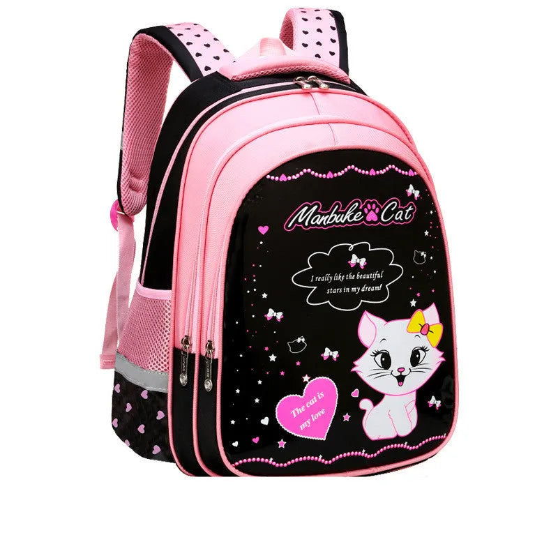 Enfants École Mignon Chat Impression Sac À Dos - Enfance-Heureuse