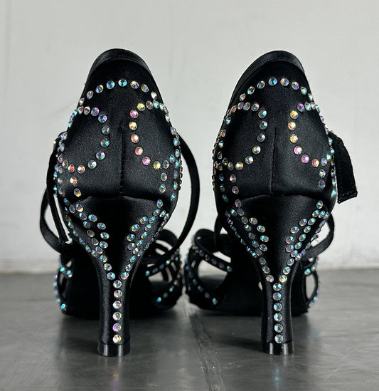 Diamond Latin Dance Shoes Women's High Heel Dancing Shoes - Enfance-Heureuse