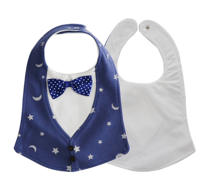 Gentleman Style Bibs Waterproof Baby Bib Novelty Burp Cloths Adjustable Newborn Toddler Infant Accessories - Enfance-Heureuse