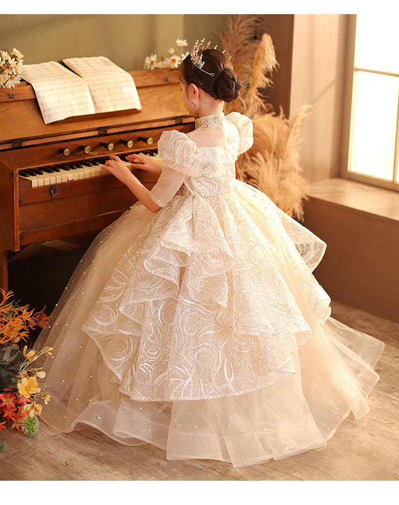 Children Birthday Princess Little Girl Host Children Dress - Enfance-Heureuse