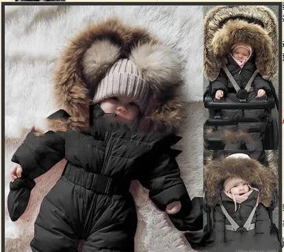 Épaissie super chaud d'une seule pièce coton manteau - Enfance-Heureuse