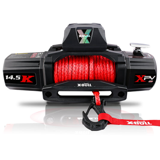 X-BULL Electric Winch XPV 14500 Lbs 12V Synthetic Red Rope New Jeep Tractor 4WD Unavailable Platform - Amazon - Enfance-Heureuse