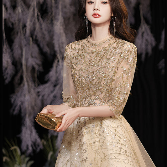 Evening Dress Host's Light Luxury And Advanced Sense - Enfance-Heureuse