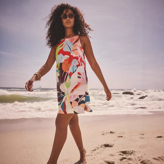 Women's Casual Printing Plus Size Loose Dress - Enfance-Heureuse