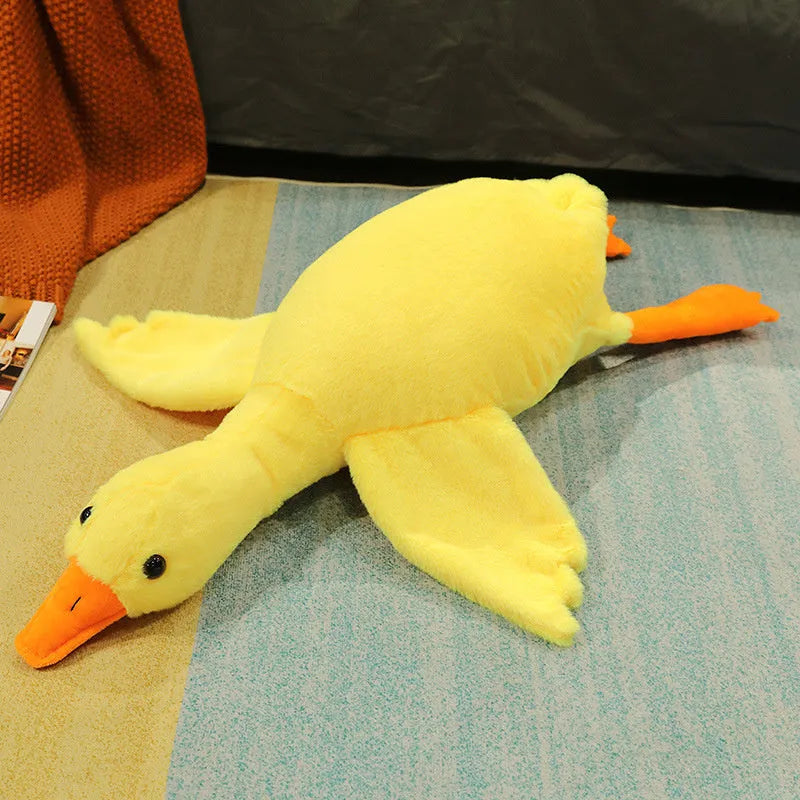 Grand oreiller de poupée d'oie blanche dormir en peluche - Enfance-Heureuse