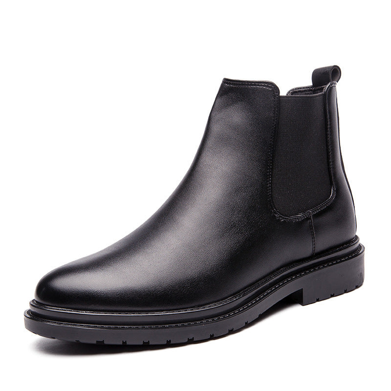 Mens Fashion Wedding Party Dresses Warm Cotton Winter Boots Cow Leather - Enfance-Heureuse