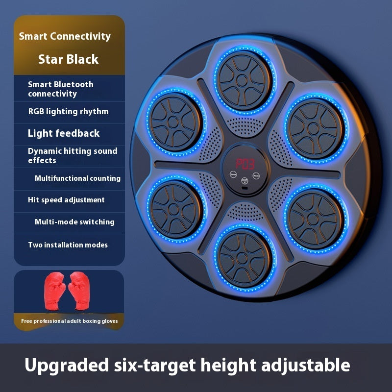 Music Boxing Machine Household With RGB Light Bluetooth-compatible Adults Mode Speed Adjustable For Indoor Kickboxing Karate Fitness Home - Enfance-Heureuse