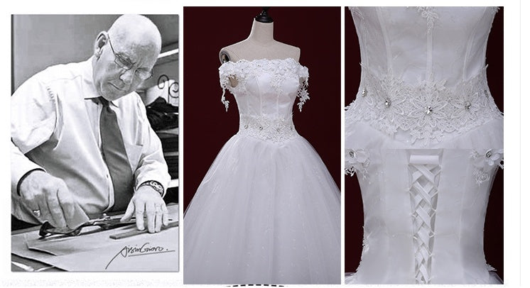 Wedding Dresses Strapless Lace - Enfance-Heureuse