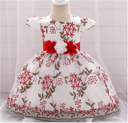 summer children's clothing new baby birthday party wedding dress skirt girls fluffy dress - Enfance-Heureuse