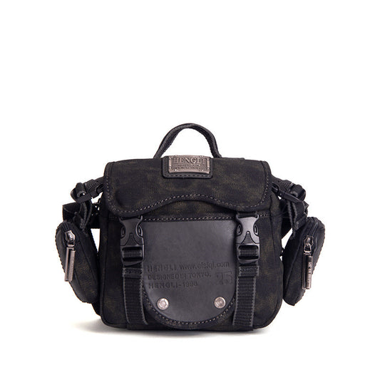 Canvas Shoulder Bag Commuter Cross-body Bag Mens Casual Handbag Retro Canvas Satchel - Enfance-Heureuse