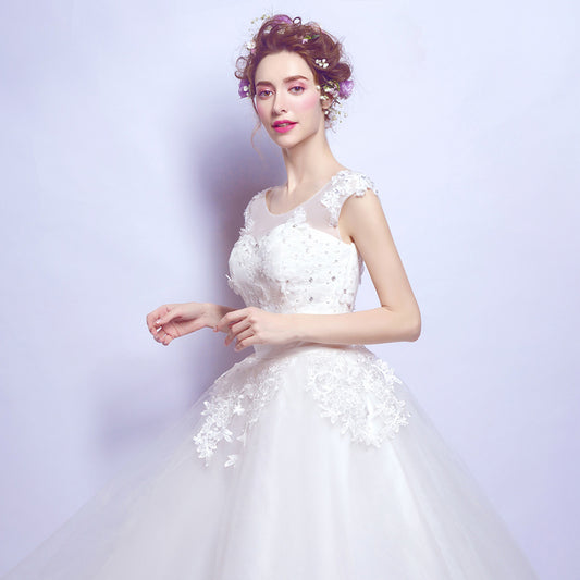 White Short Birthday Light Luxury Dress - Enfance-Heureuse