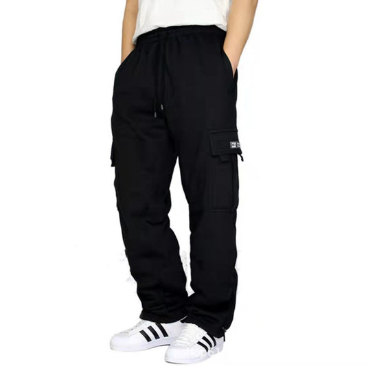 Men Pants Sweatpants Stretch Elastic Waist Jogger Sports Pants Drawstring Trousers Fashion Mens Clothing - Enfance-Heureuse