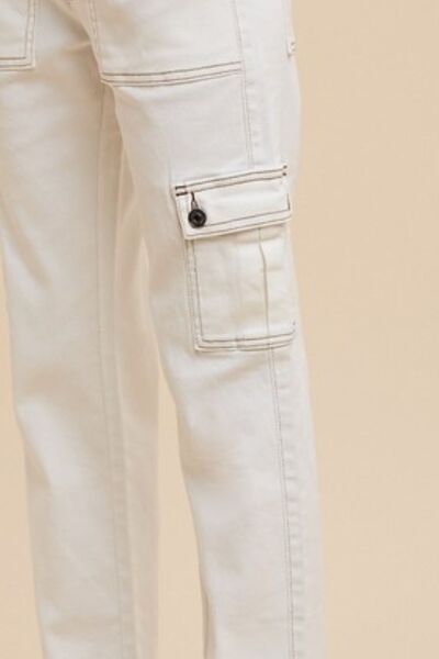 Annie Wear Straight Leg Jeans with Cargo Pockets - Enfance-Heureuse