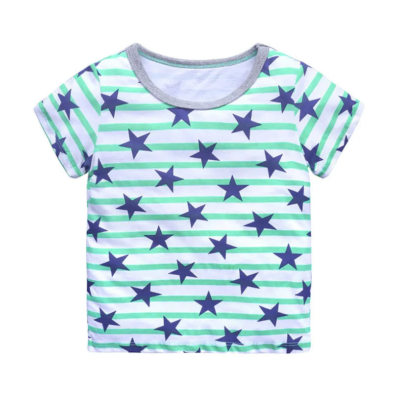 Children's t-shirt round neck print short sleeve - Enfance-Heureuse
