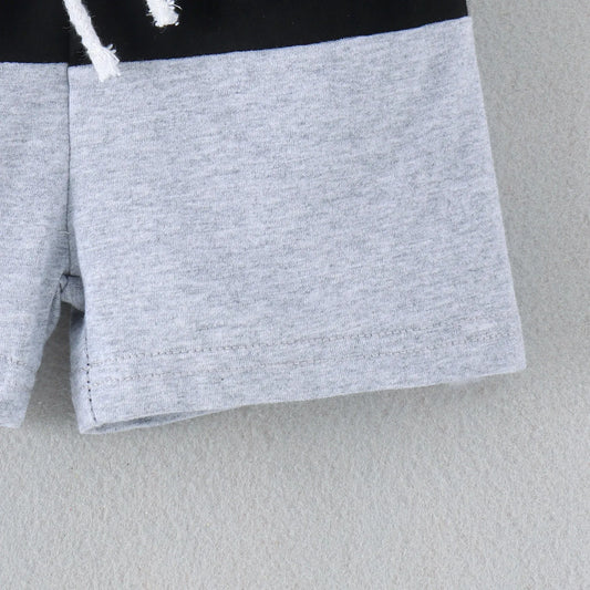 Spring And Summer Boys' Multicolor Stitching Round Neck Short-sleeved - Enfance-Heureuse