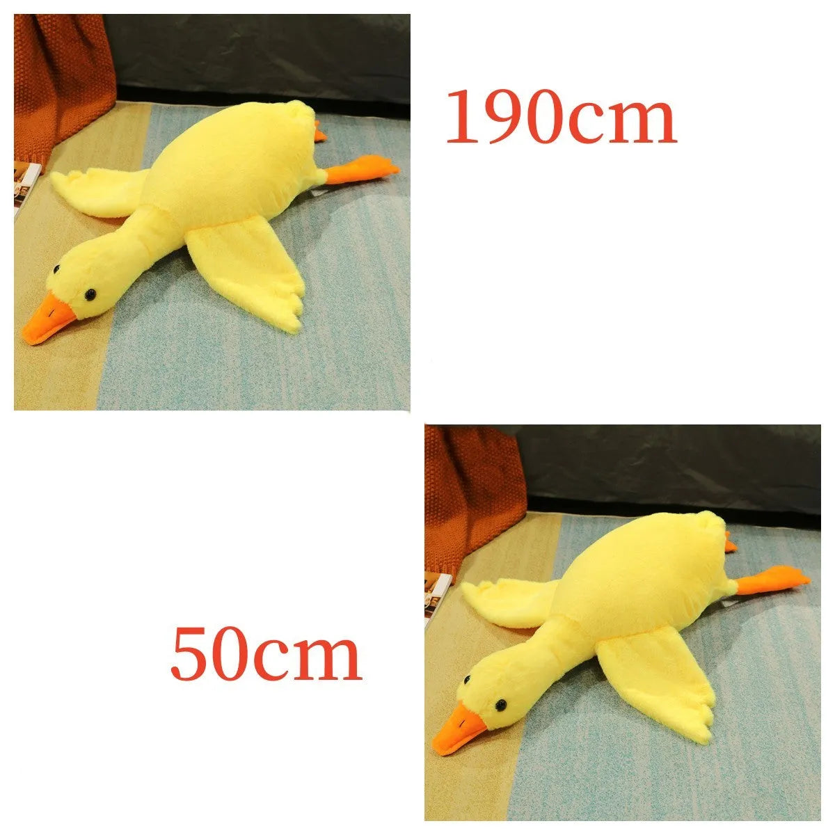 Grand oreiller de poupée d'oie blanche dormir en peluche - Enfance-Heureuse