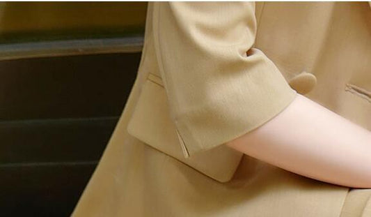 Women's Mid-length Three-quarter Sleeve Blazer Suit - Enfance-Heureuse