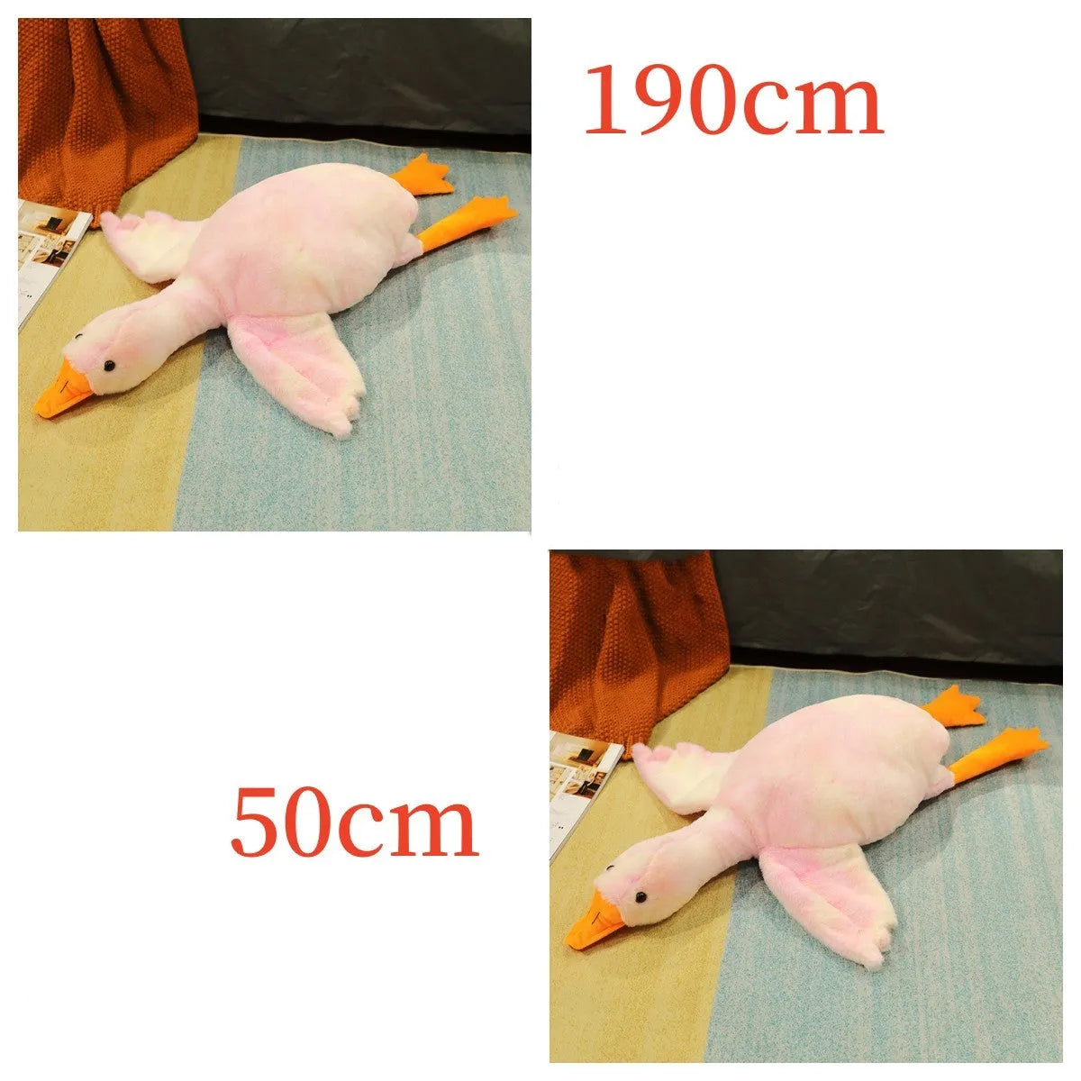 Grand oreiller de poupée d'oie blanche dormir en peluche - Enfance-Heureuse