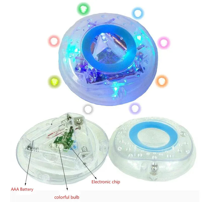 Colorful Bathroom LED Pool Light Kids Waterproof Flashing Bath Tub Toys Funny Shower Party Nightlight Floating Toy For Childs - Enfance-Heureuse