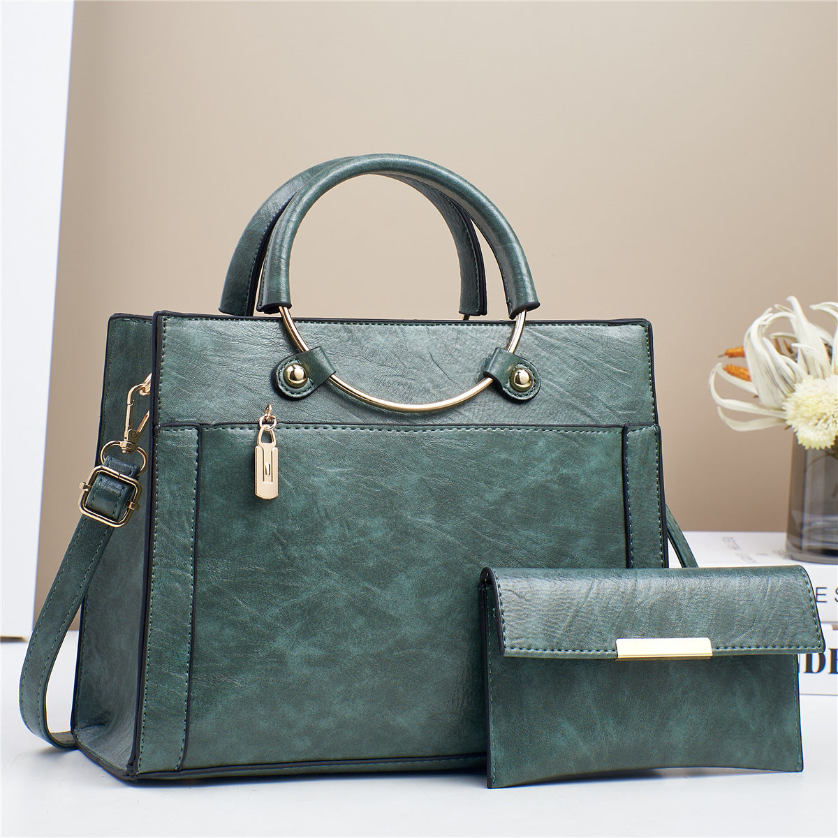 Large Capacity Bag Women's Special-interest Design Handbag Two-piece Set - Enfance-Heureuse