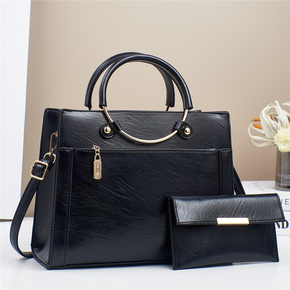 Large Capacity Bag Women's Special-interest Design Handbag Two-piece Set - Enfance-Heureuse