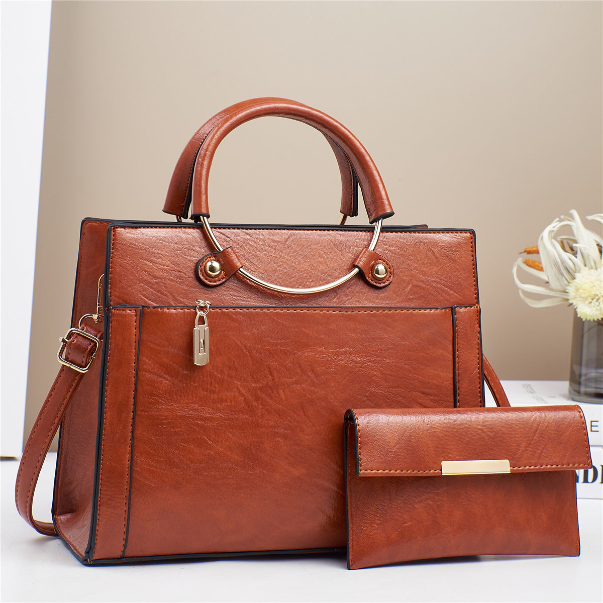 Large Capacity Bag Women's Special-interest Design Handbag Two-piece Set - Enfance-Heureuse