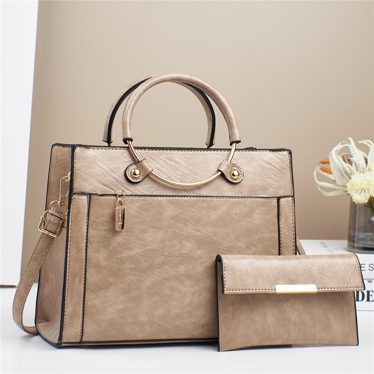 Large Capacity Bag Women's Special-interest Design Handbag Two-piece Set - Enfance-Heureuse