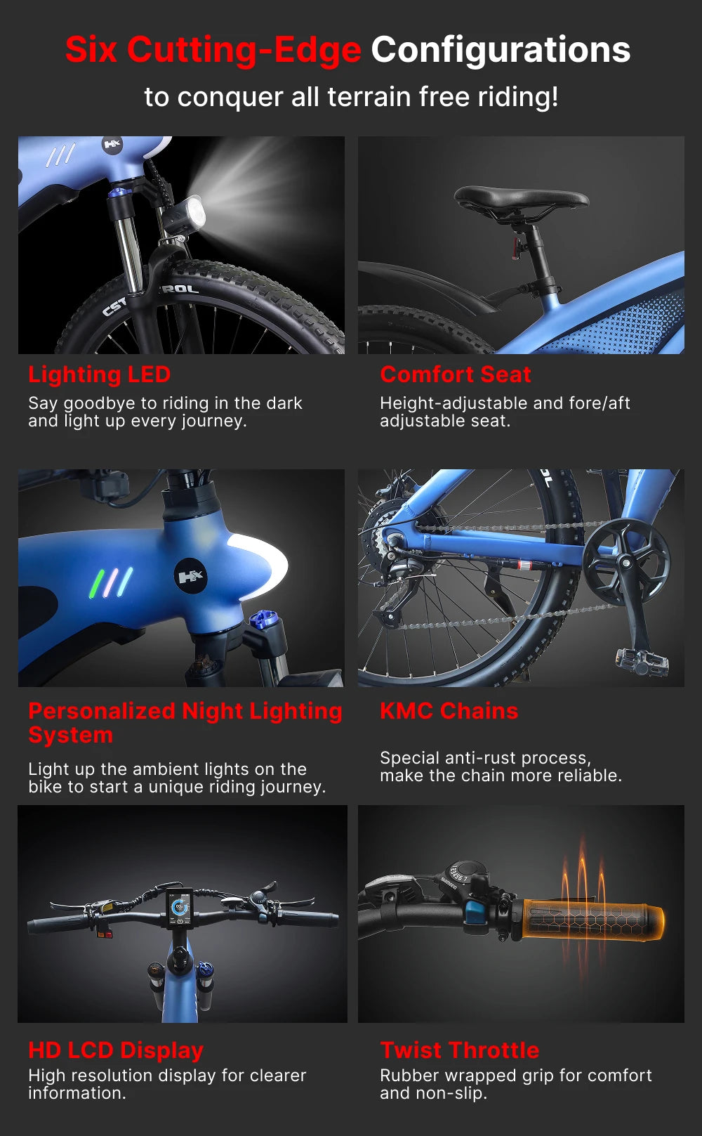 HX Q5 2000W Ebike Adult Electric Mountain Bicycle 27.5 inch Electric Bike 57km/h Removable battery Moped E Bikes Road Bike - Enfance-Heureuse