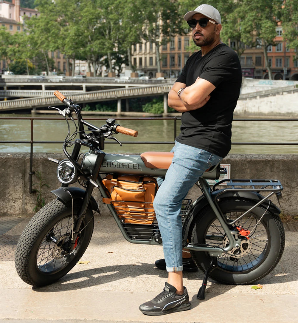 Coswheel Electric Bike CT20 1500W Motorcycle 20Inch Fatbike Ebike Mountain bike 48V 25AH Bikes Adult Electric Bicycle Motocycles - Enfance-Heureuse