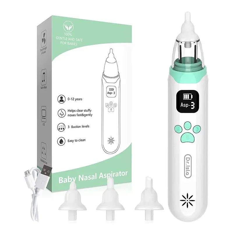 Dr.isla Baby Nose Cleaner Silicone Adjustable Suction Electric Child Nasal Aspirator Safety Convenient Low Noise - Enfance-Heureuse