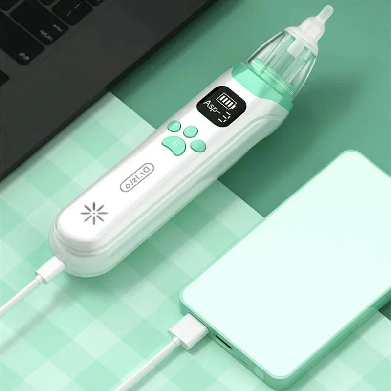 Dr.isla Baby Nose Cleaner Silicone Adjustable Suction Electric Child Nasal Aspirator Safety Convenient Low Noise - Enfance-Heureuse