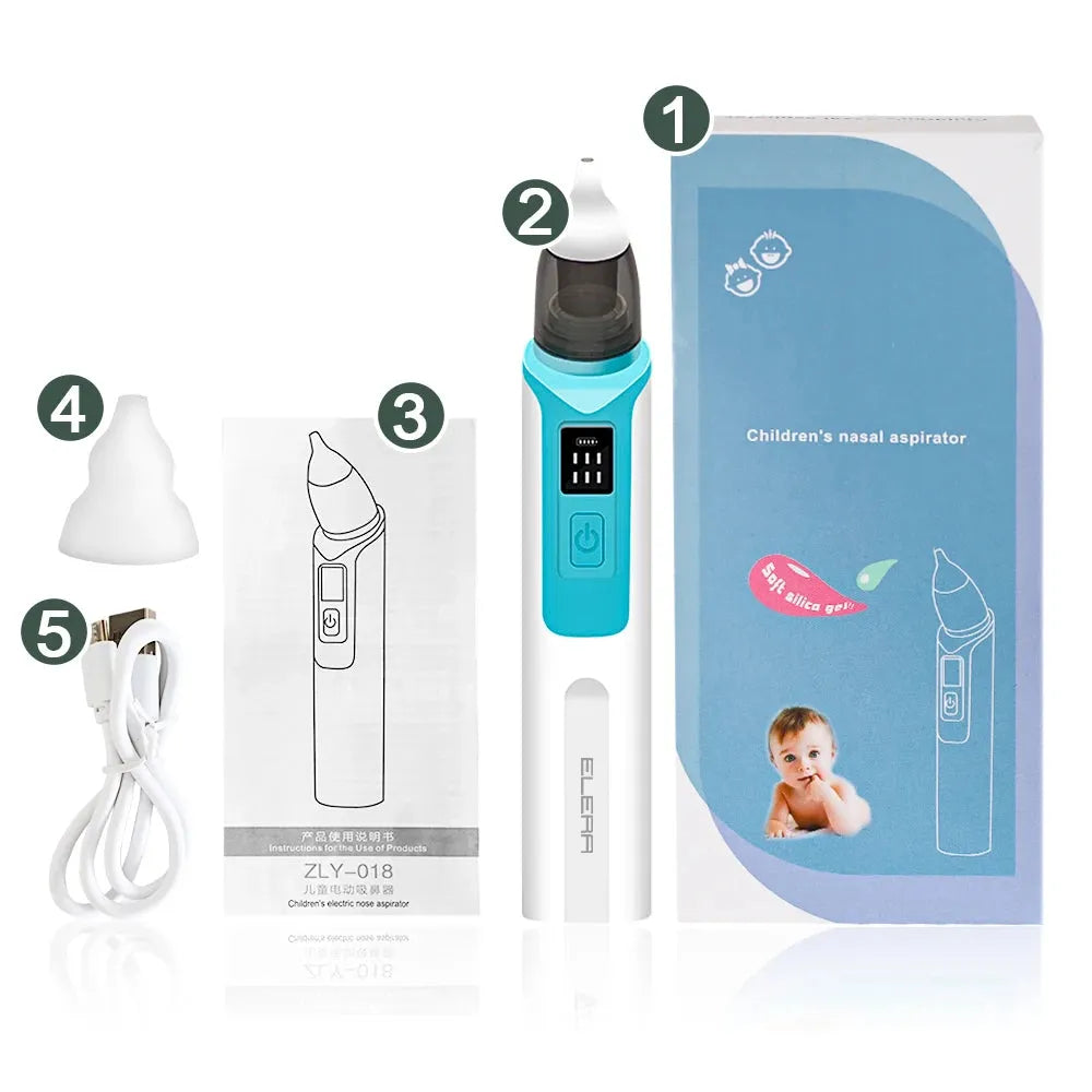 New Rechargeable Baby Nose Cleaner Silicone Adjustable Suction Electric Child Nasal Aspirator Health Safety Convenient Low Noise - Enfance-Heureuse