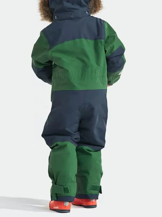Windproof Waterproof Thickened Luminous Children's One-piece Ski Suit Boys' And Girls' Cotton-padded Clothes - Enfance-Heureuse