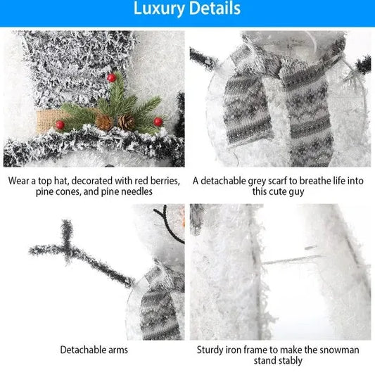 LED Christmas Snowman Decoration Light Collapsible Battery Operated - Enfance-Heureuse