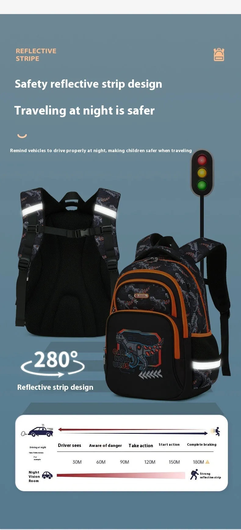 Primary School Student Schoolbag Boys Stylish And Lightweight Grade 1-3 Children Backpack - Enfance-Heureuse