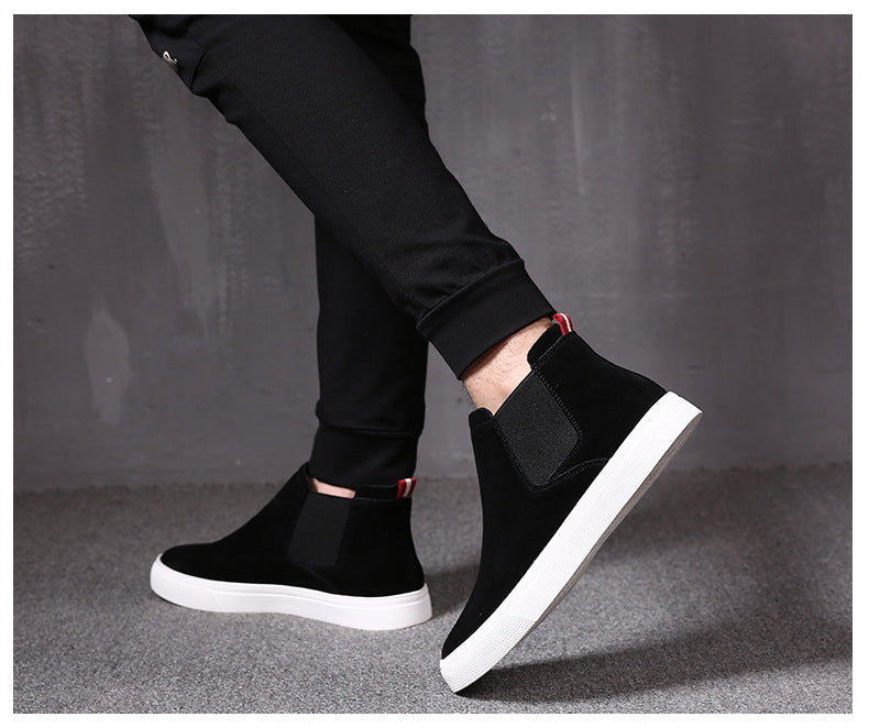 High-top Chelsea Men's Boots Genuine Leather - Enfance-Heureuse