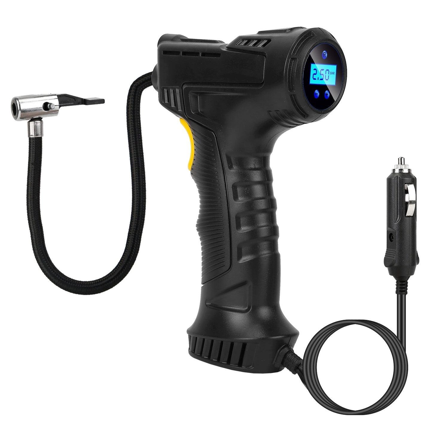 Portable Car Tire Inflator DC 12V Digital Car Air Compressor Electric Air Inflator With LED Light 150PSI - Enfance-Heureuse
