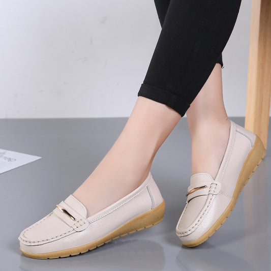 Two-layer Cowhide Middle-aged And Elderly Mothers Shoes - Enfance-Heureuse