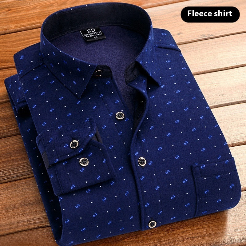 Thickened Velvet Padded Shirt Thermal Plaid - Enfance-Heureuse