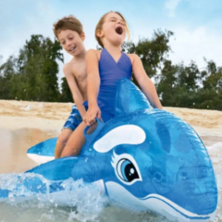 Transparent Blue Whale Ride On Water Toys - Enfance-Heureuse