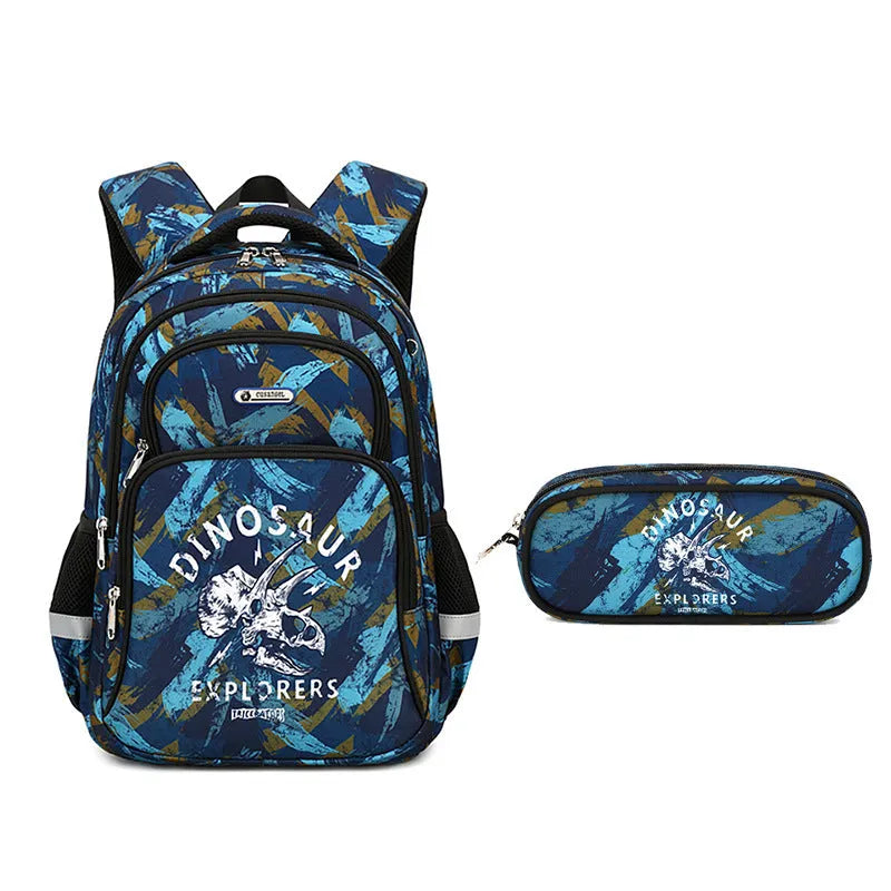 Primary School Student Schoolbag Boys Stylish And Lightweight Grade 1-3 Children Backpack - Enfance-Heureuse