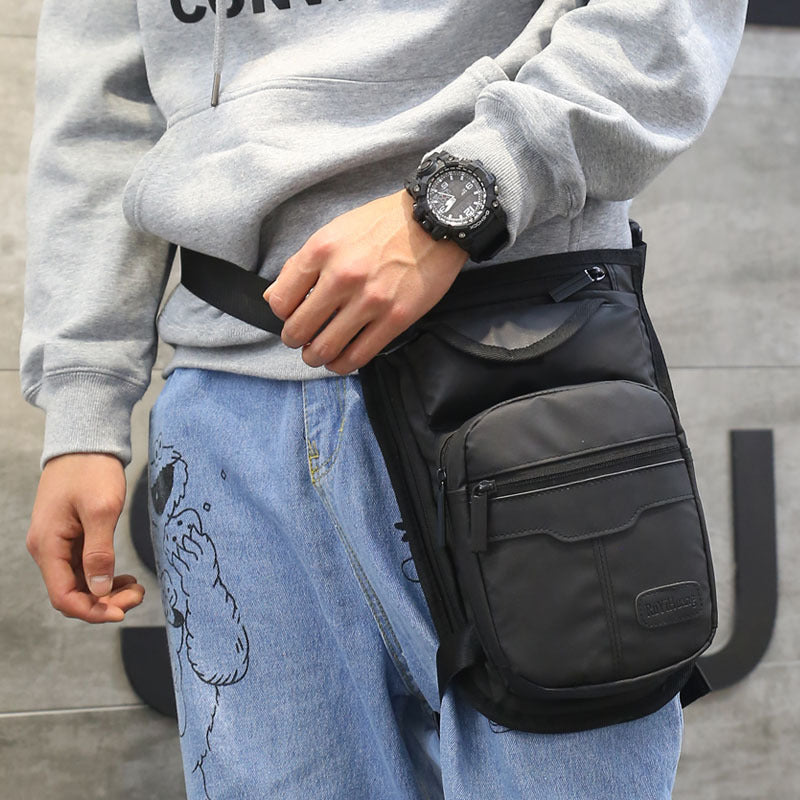 Men Waterproof Nylon LegsBag Thigh Hip Bags Fanny Pack Fashion - Enfance-Heureuse