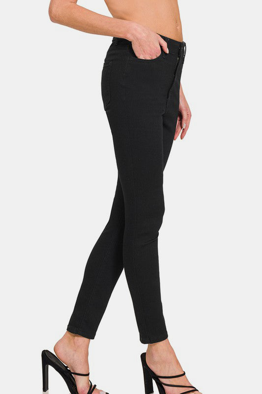 Zenana High Rise Skinny Jeans with Pockets - Enfance-Heureuse