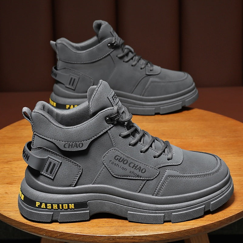 Men's Shoes Breathable High Top Working Wear Shoes Non-slip Casual Boots - Enfance-Heureuse