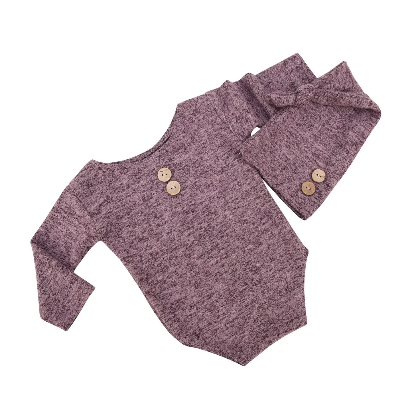 Bébé Photo Vêtements Accessoires Bouton Chapeau Deux Ensembles - Enfance-Heureuse