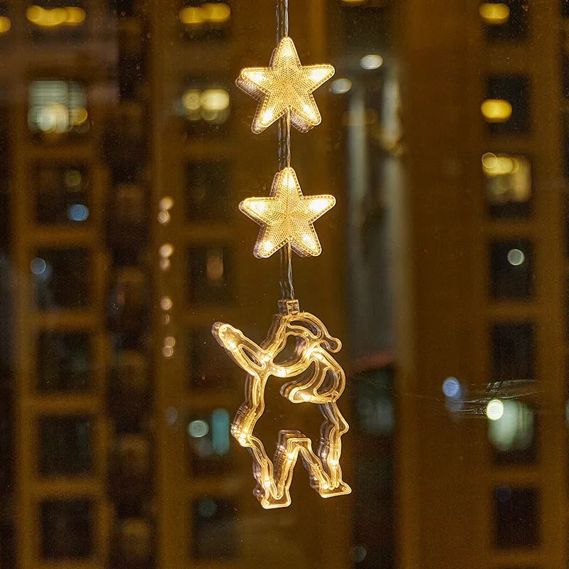 Christmas Atmosphere Layout Sucker Lamp Window Creative Decoration - Enfance-Heureuse