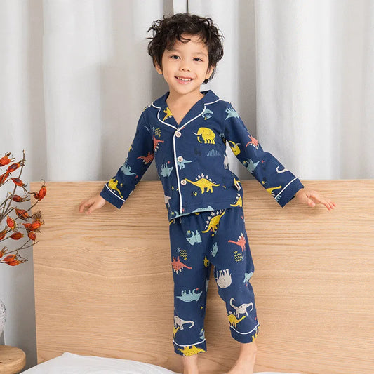 Ensemble de vêtements de détente en coton décontracté pour garçons - Enfance-Heureuse