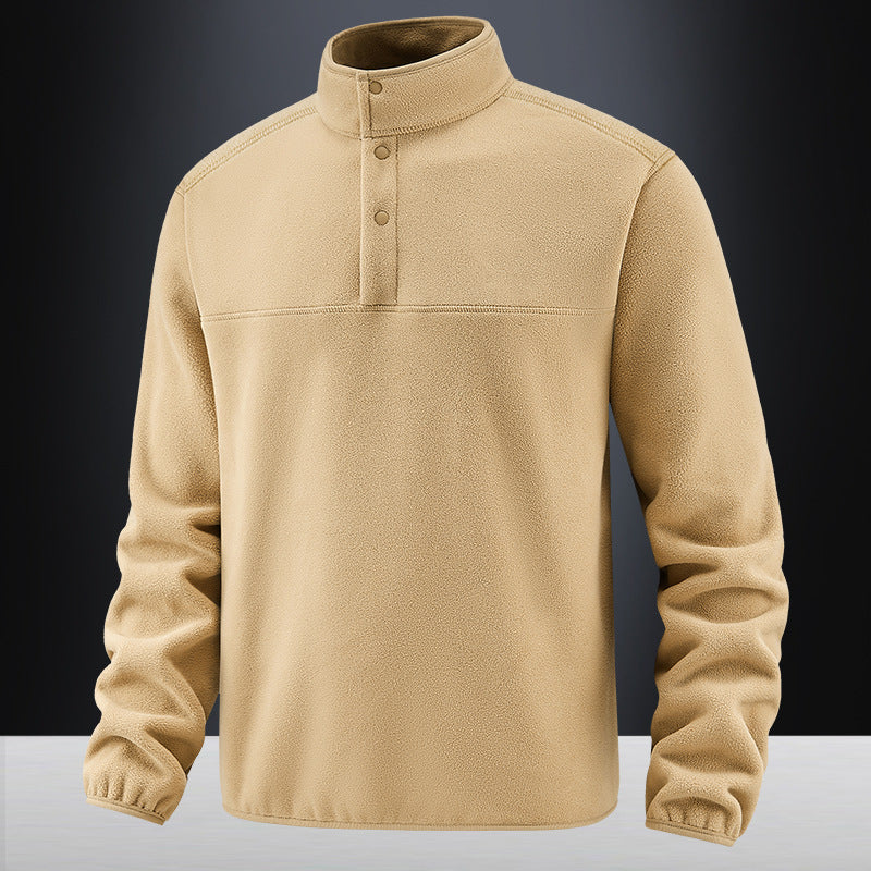 Men's Fleece Fleece-lined Stand Collar Jacket - Enfance-Heureuse